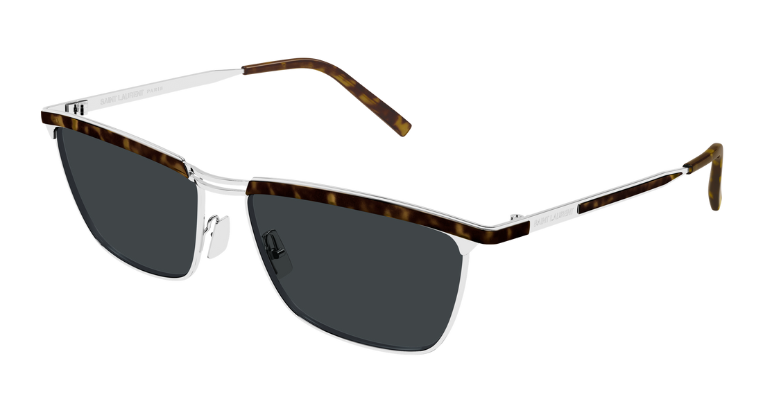Occhiali da sole saint laurent sl 795 joe 002 plateado rectangular / squared masculino taglia 57mm - Vista principale