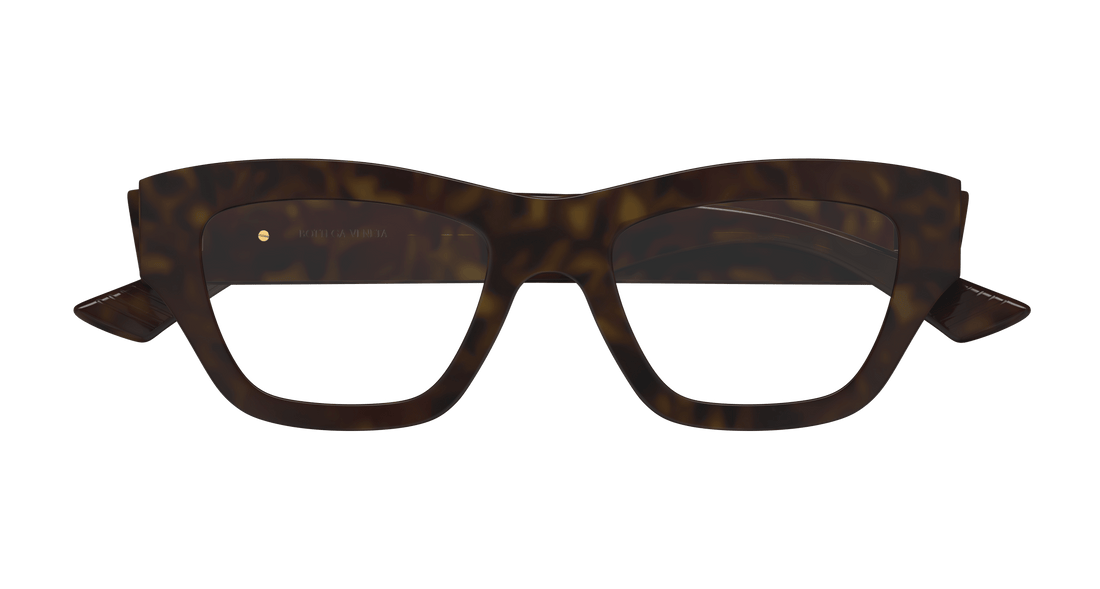 Occhiali da vista bottega veneta bv1360o 007 havana square femenino taglia 51mm - Vista dettagliata