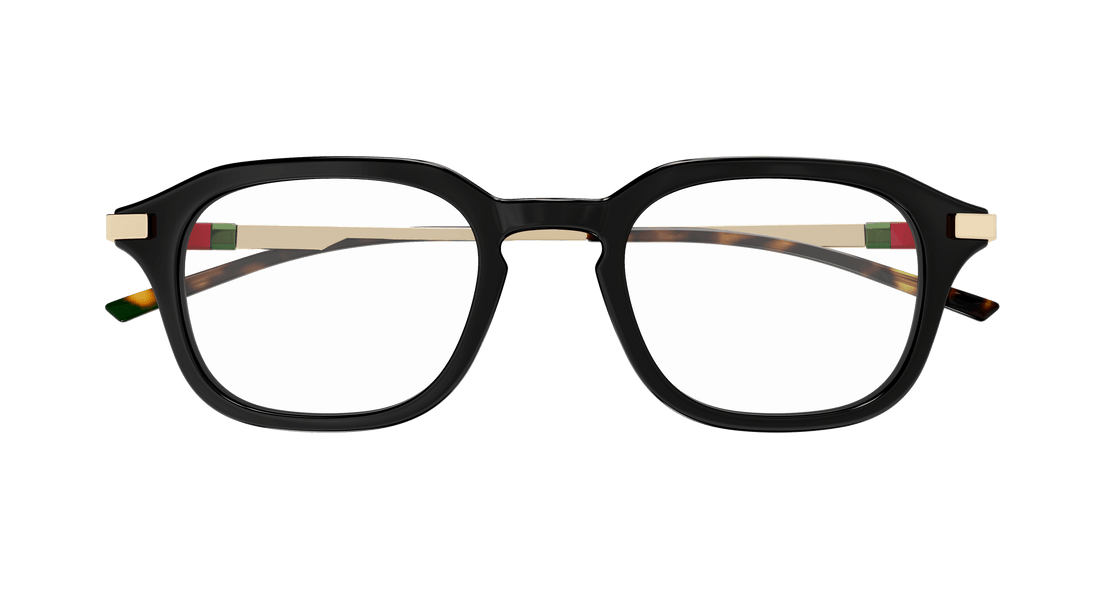 Óculos graduados gucci gg1891o 001 negro square masculino tamanho 49mm - Vista de detalhe