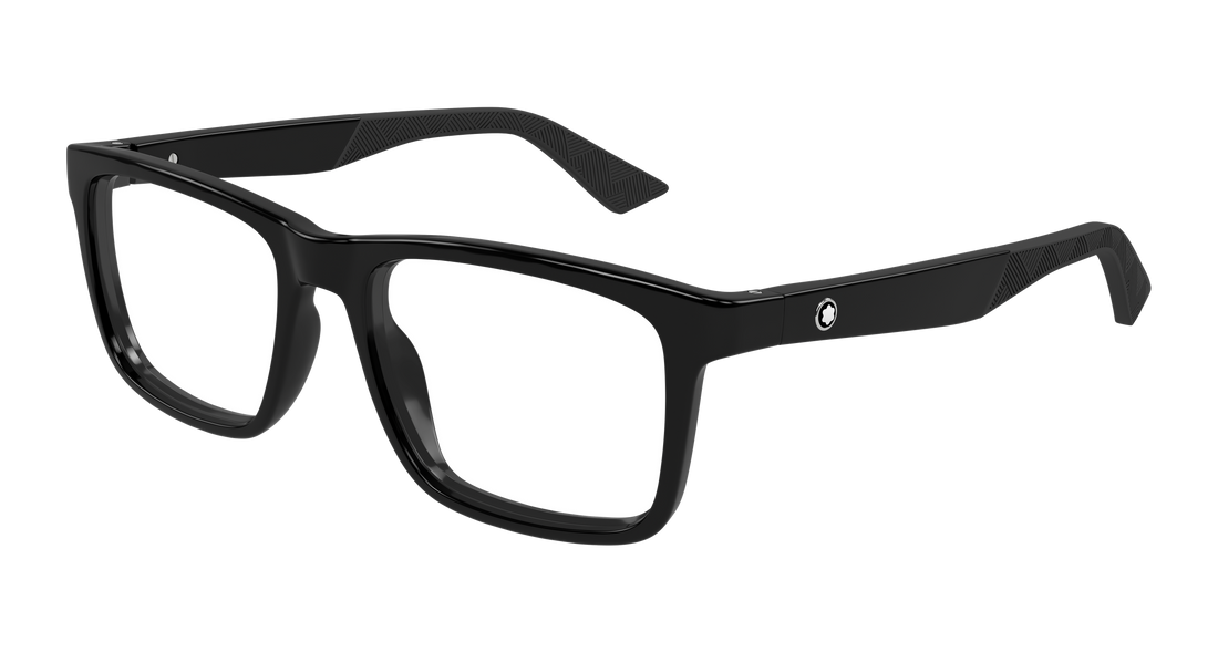 Brillen montblanc mb0434o 001 negro rectangular / squared masculino größe 55mm - Hauptansicht