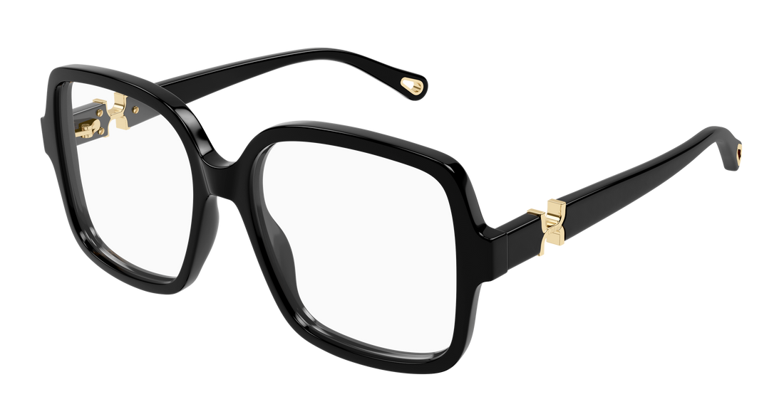 Glasögon chloé ch0335o 001 negro rectangular / squared femenino storlek 54mm - Huvudvy