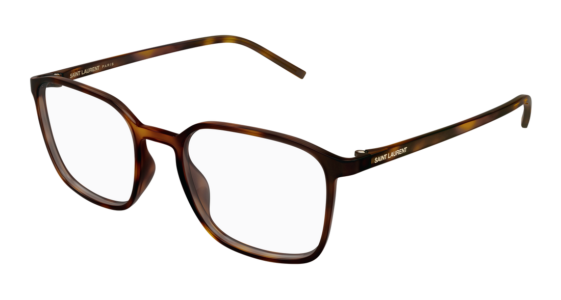 Briller saint laurent sl 845 003 havana rectangular / squared masculino størrelse 52mm - Hovedvisning