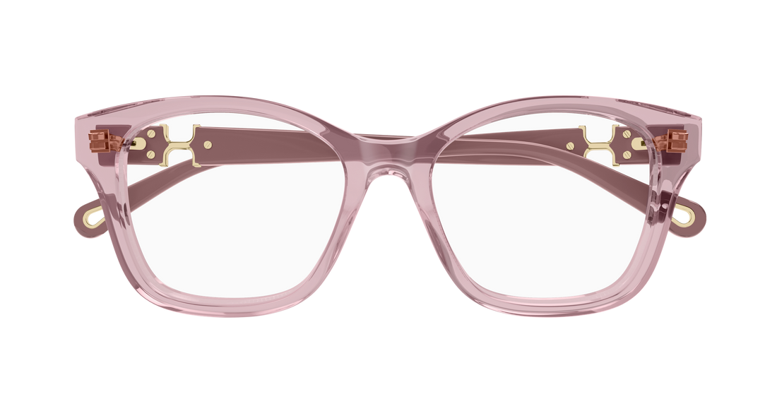 Glasögon chloé ch0334o 003 rosa cat eye femenino storlek 50mm - Detaljvy