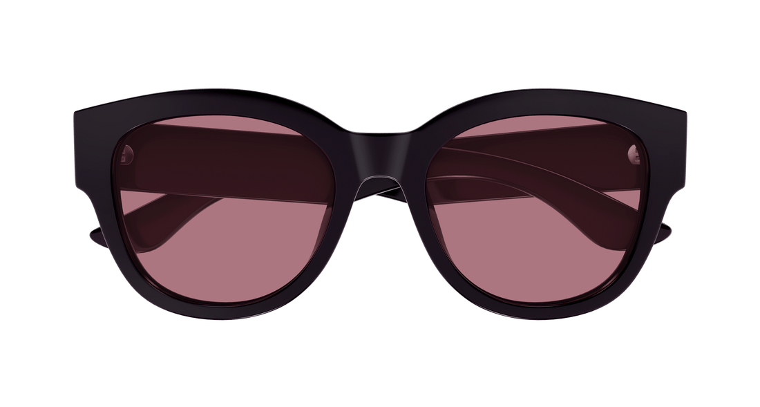 Solglasögon alexander mcqueen am0509sa 004 violeta cat eye femenino storlek 55mm - Detaljvy