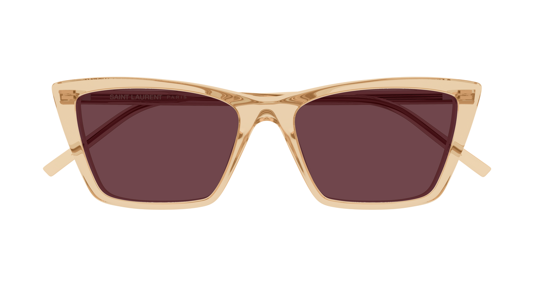 Occhiali da sole saint laurent sl 737 mica thin 008 amarillo rectangular / squared femenino taglia 54mm - Vista dettagliata