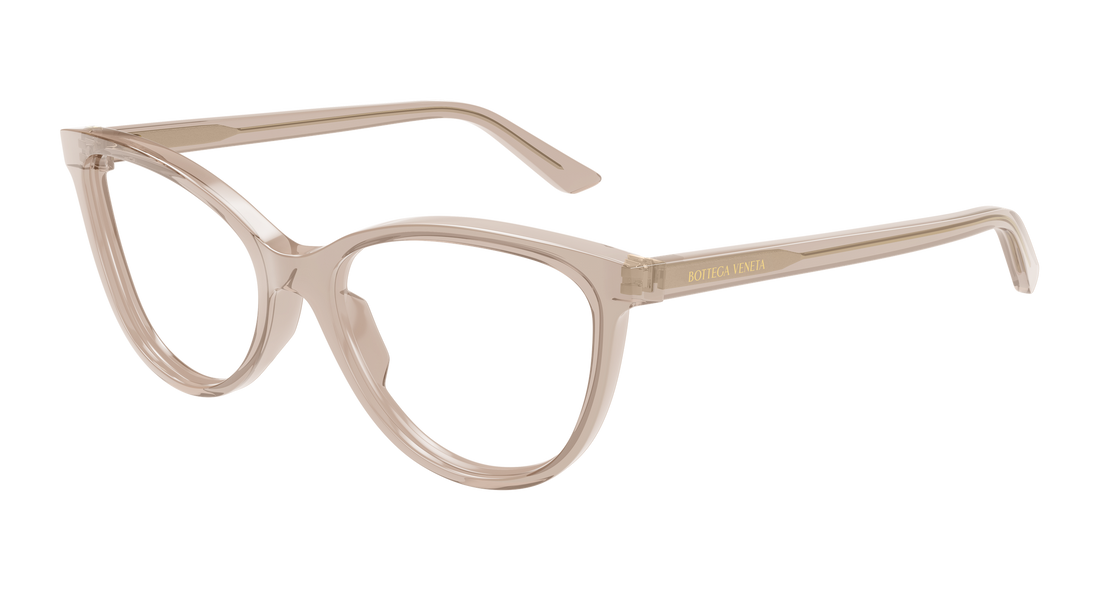 Briller bottega veneta bv1313o 013 marron cat eye femenino størrelse 55mm - Hovedvisning