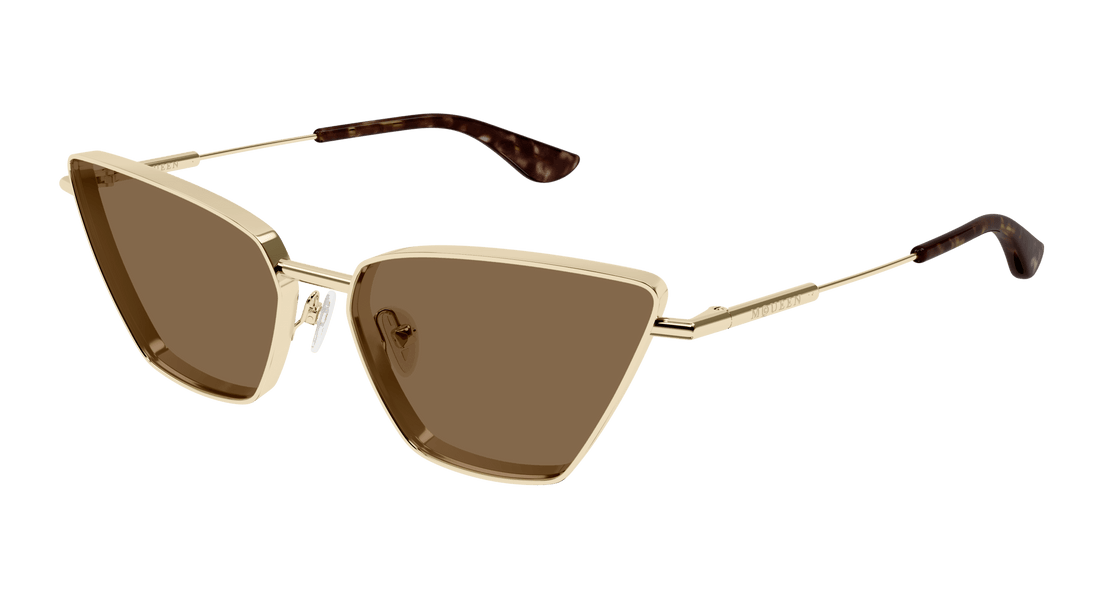 Sunglasses alexander mcqueen am0501s 002 dorado cat eye femenino size 58mm - Main view