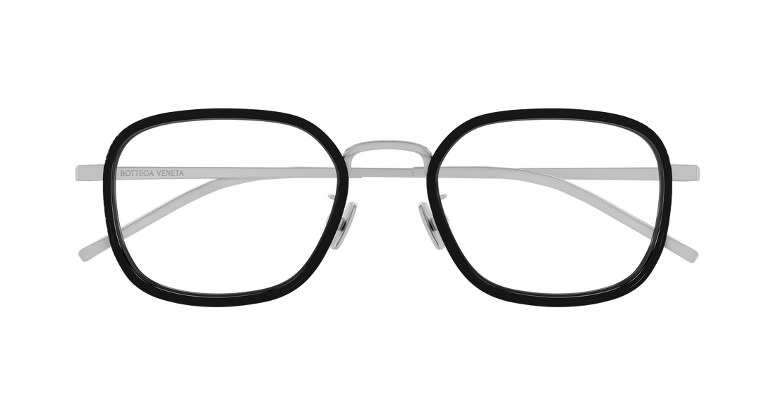 Gafas graduadas bottega veneta bv1427oa 001 plateado rectangular / squared unisex talla 52mm - Vista de detalle