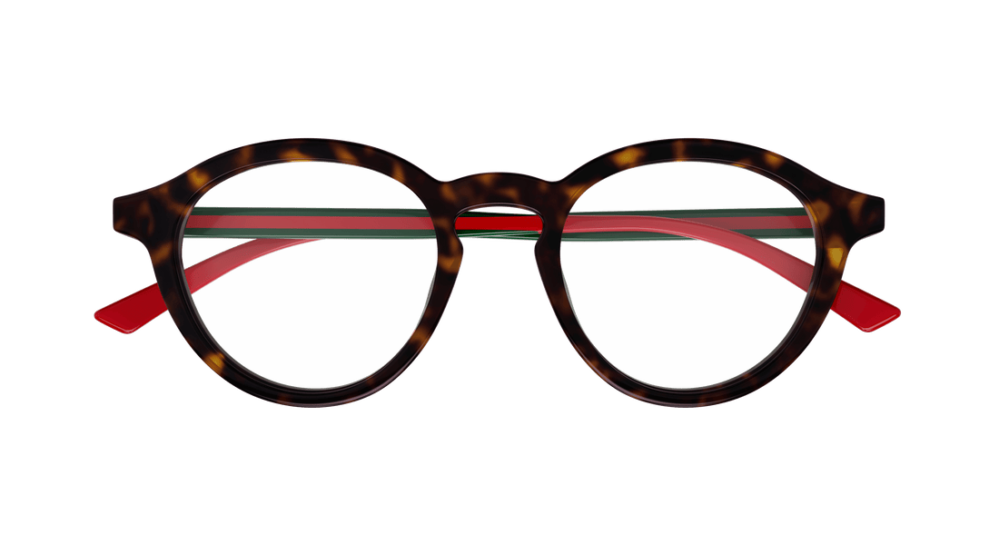 Óculos graduados gucci gg1871o 002 havana round masculino tamanho 49mm - Vista de detalhe