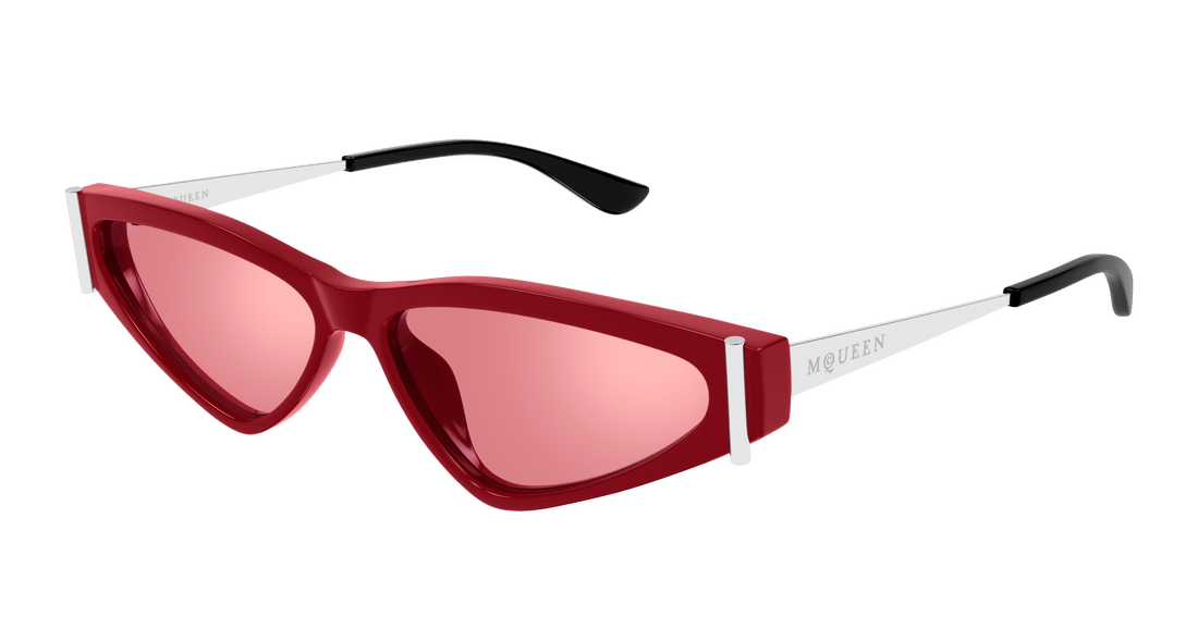 Solglasögon alexander mcqueen am0493s 003 rojo geometric femenino storlek 57mm - Huvudvy