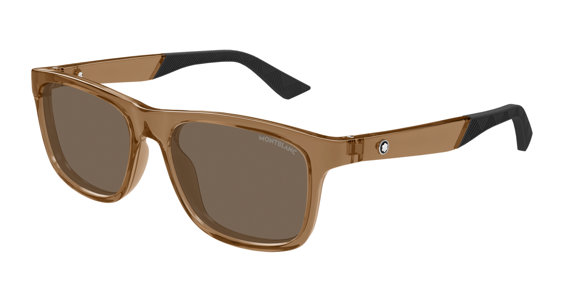 Sonnenbrillen montblanc mb0432s 004 marron rectangular / squared masculino größe 55mm - Hauptansicht