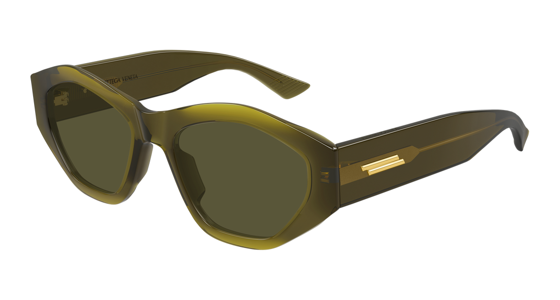 Sunglasses bottega veneta bv1408s 003 verde geometric femenino size 53mm - Main view
