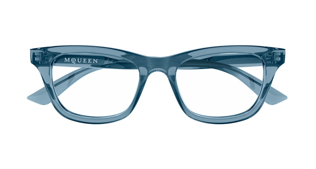 Gafas graduadas alexander mcqueen am0515o 010 azul cat eye femenino talla 52mm - Vista de detalle