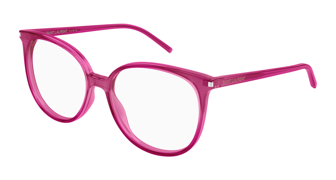 Prescription glasses saint laurent sl 39 012 rosa round femenino size 54mm - Main view
