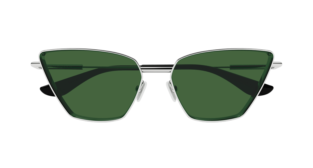 Solglasögon alexander mcqueen am0501s 003 plateado cat eye femenino storlek 58mm - Detaljvy