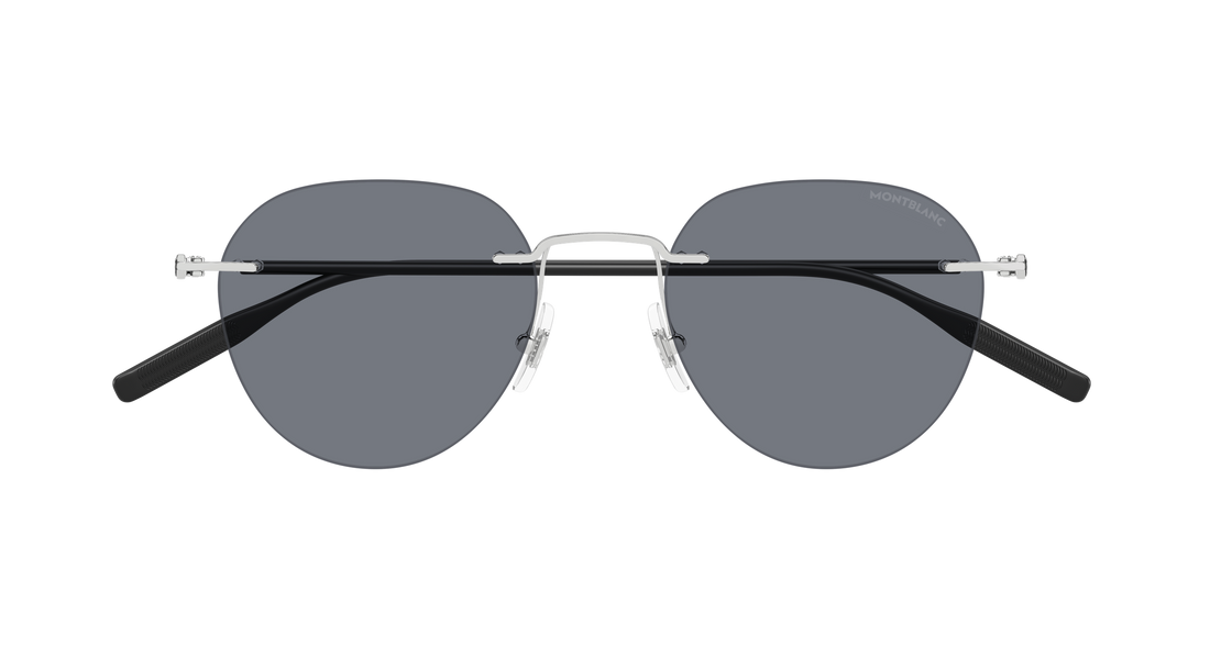 Occhiali da sole montblanc mb0428s 002 plateado round/oval/panthos masculino taglia 51mm - Vista dettagliata