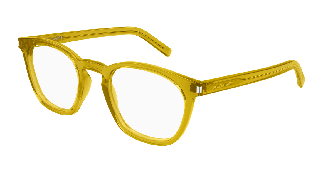 Prescription glasses saint laurent sl 28 opt 013 amarillo round unisex size 50mm - Main view