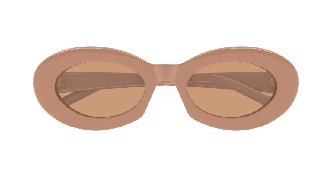 Lunettes de soleil saint laurent sl 594 010 marron round/oval/panthos femenino taille 52mm - Vue détaillée