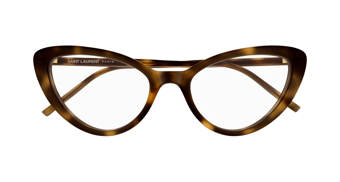 Prescription glasses saint laurent sl 777 003 havana cat eye femenino size 55mm - Detailed view