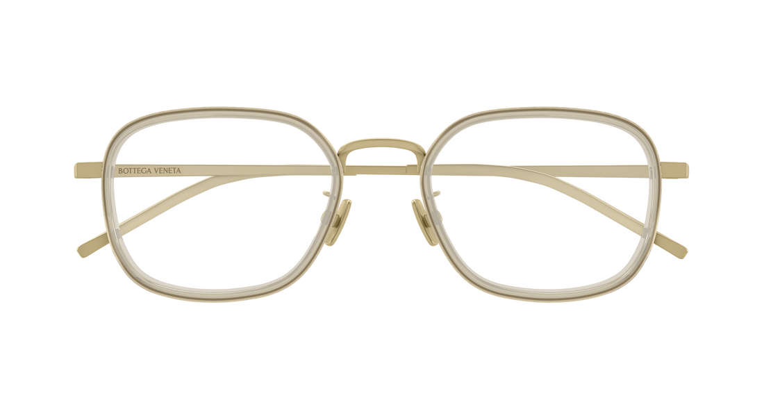 Gafas graduadas bottega veneta bv1427oa 003 bronce rectangular / squared unisex talla 52mm - Vista de detalle