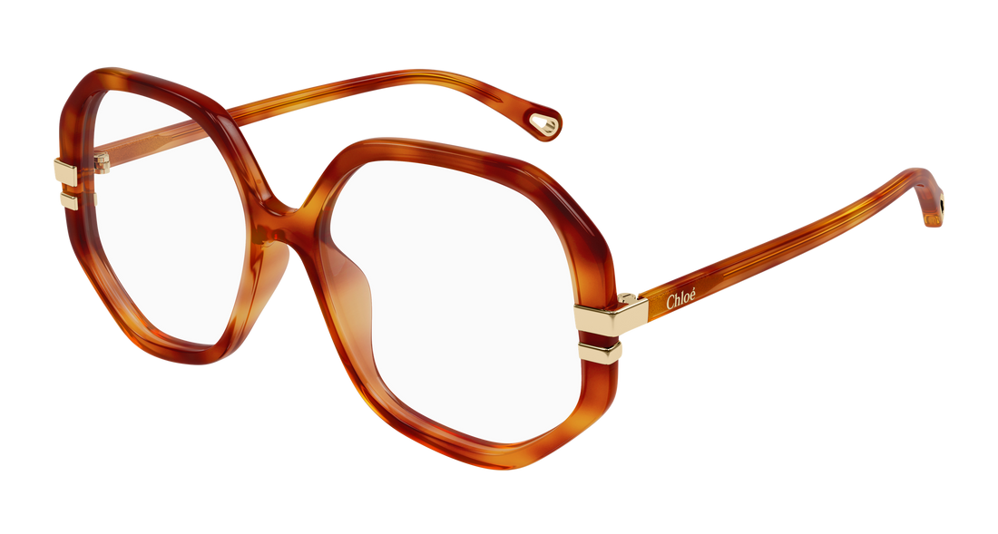 Brillen chloé ch0107o 018 havana geometric femenino größe 54mm - Hauptansicht