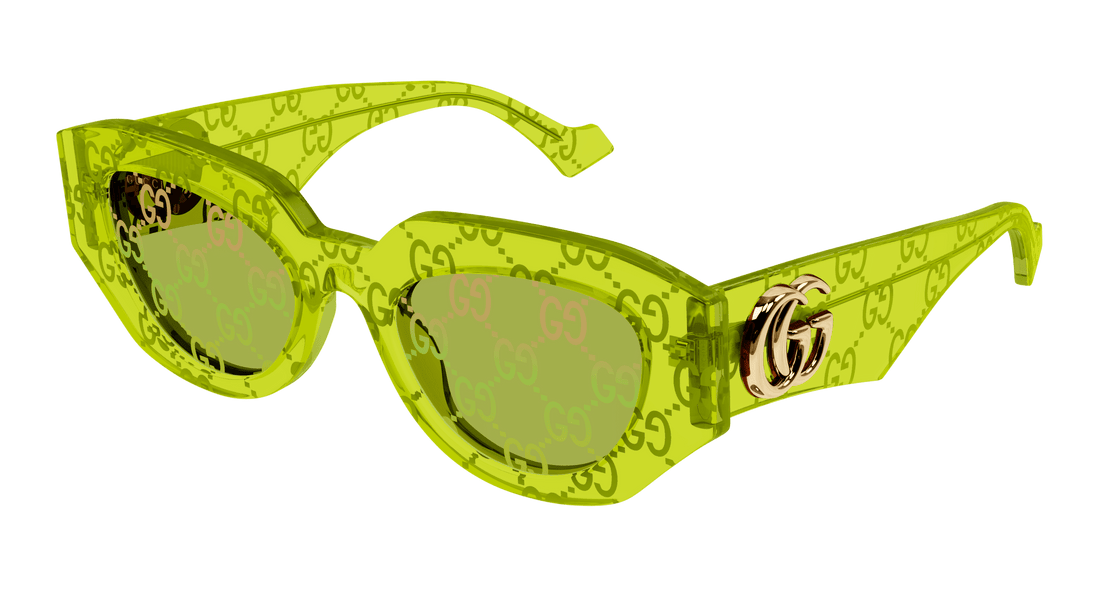 Sunglasses gucci gg1421s 007 verde geometric femenino size 51mm - Main view