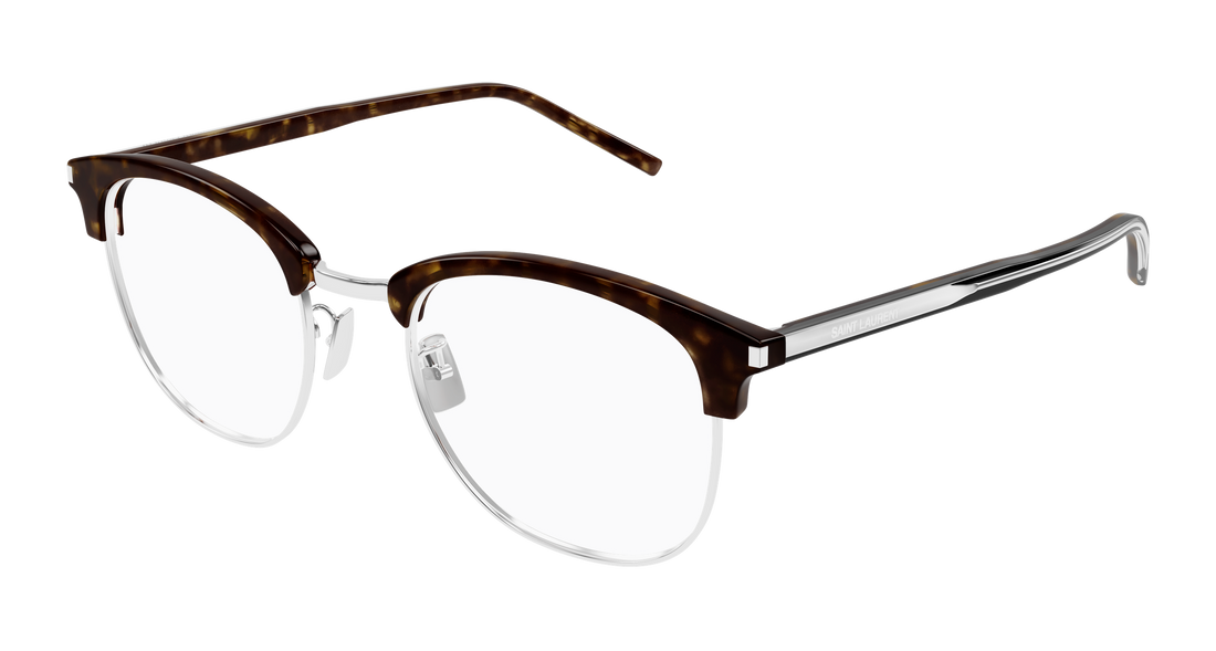 Prescription glasses saint laurent sl 779 002 havana round unisex size 51mm - Main view