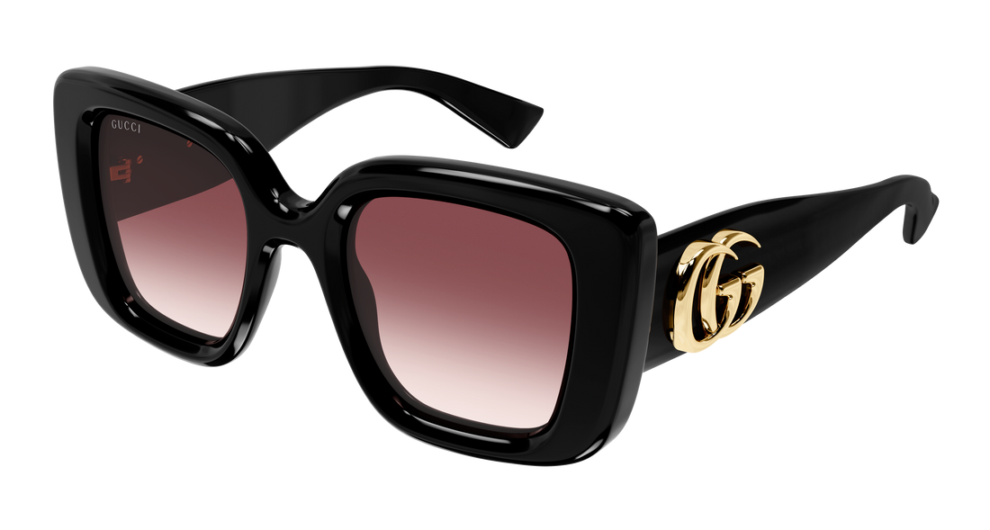 Lunettes de soleil gucci gg1975s 001 negro butterfly femenino taille 50mm - Vue principale