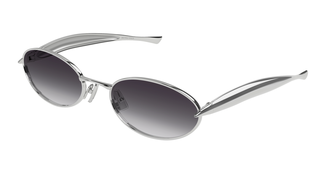 Lunettes de soleil bottega veneta bv1386s 003 plateado round unisex taille 57mm - Vue principale