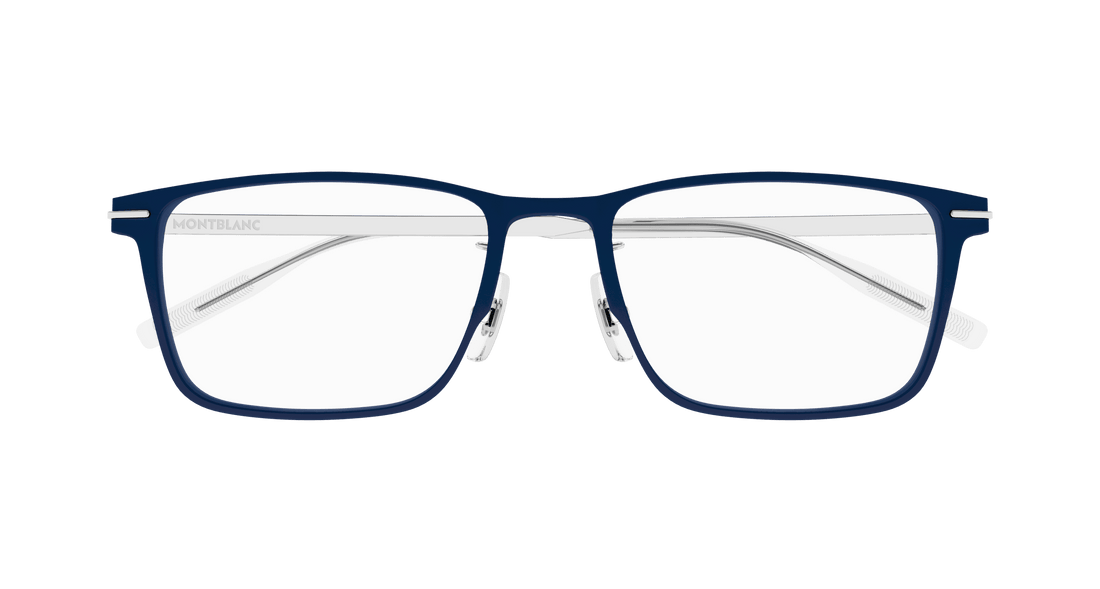 Brillen montblanc mb0396on 009 azul square masculino größe 56mm - Detailansicht