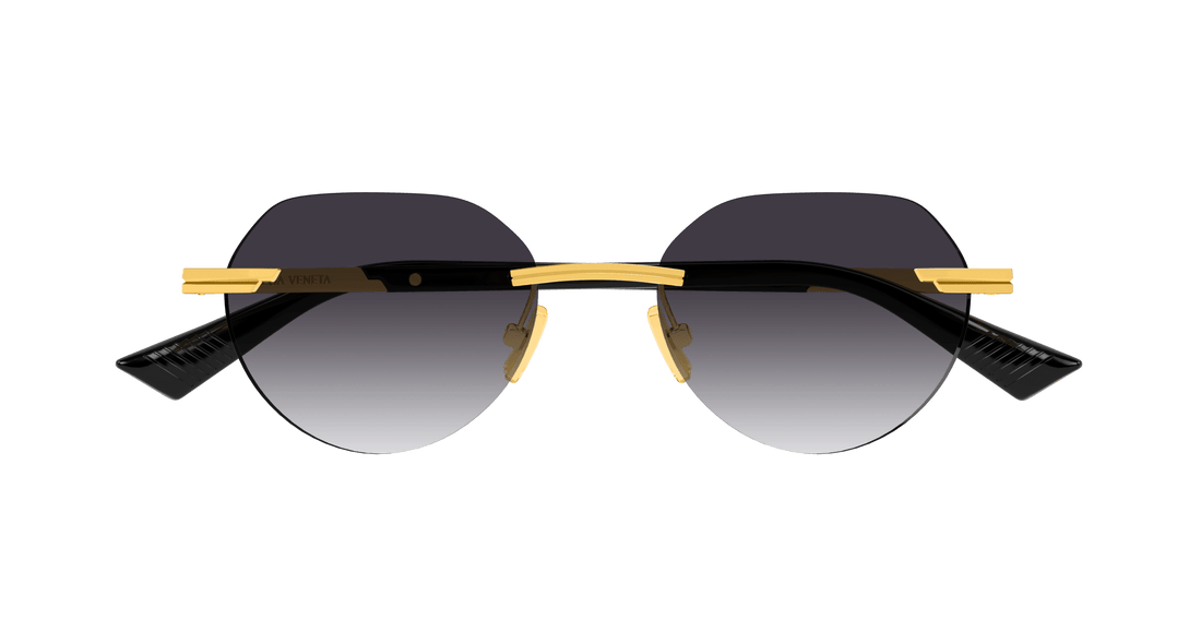 Occhiali da sole bottega veneta bv1379s 001 dorado round masculino taglia 51mm - Vista dettagliata