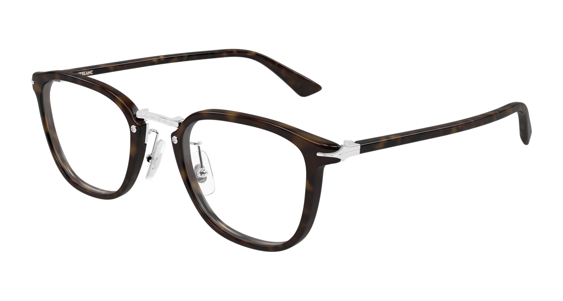 Occhiali da vista montblanc mb0440oa 002 havana round/oval/panthos masculino taglia 50mm - Vista principale