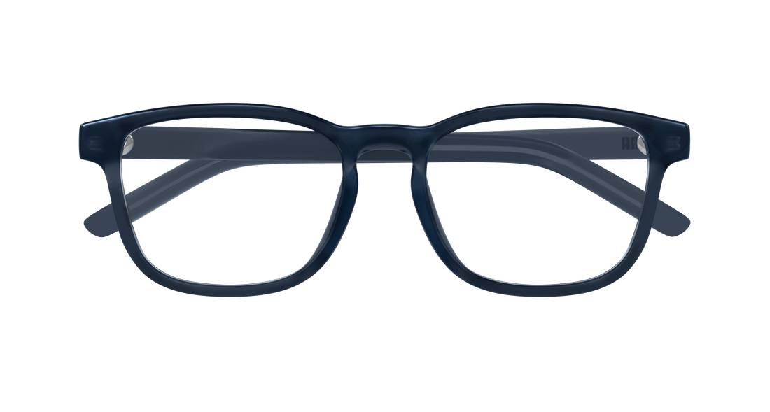 Óculos graduados puma pu0503oa 003 azul square masculino tamanho 54mm - Vista de detalhe