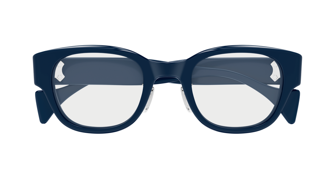 Occhiali da vista gucci gg2001oj 004 azul round/oval/panthos masculino taglia 48mm - Vista dettagliata