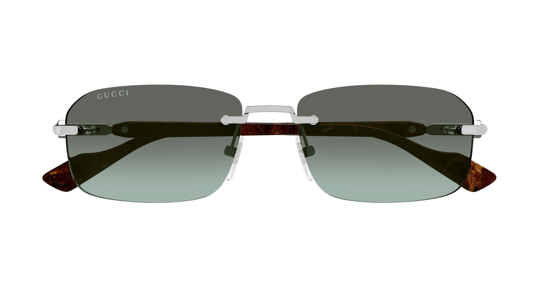 Sunglasses gucci gg1221s 008 plateado square masculino size 56mm - Detailed view