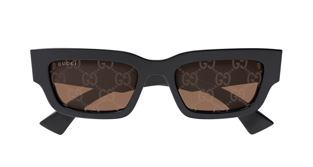 Occhiali da sole gucci gg1838s 005 gris square masculino taglia 52mm - Vista dettagliata