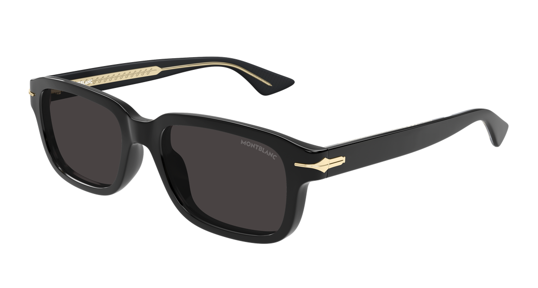 Occhiali da sole montblanc mb0436s 001 negro rectangular / squared masculino taglia 54mm - Vista principale