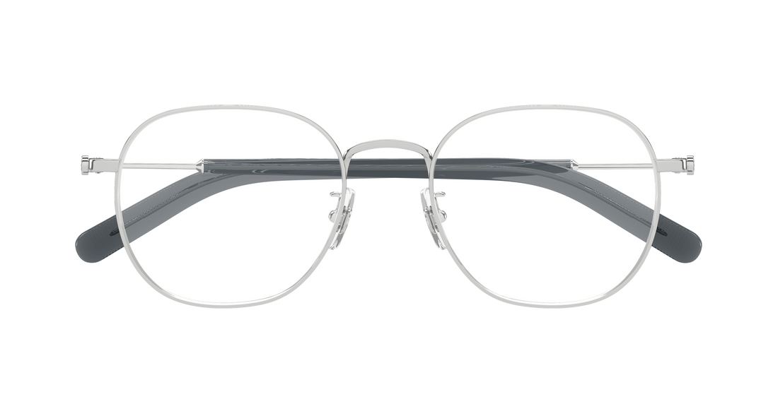 Occhiali da vista montblanc mb0425oa 002 plateado rectangular / squared masculino taglia 52mm - Vista dettagliata