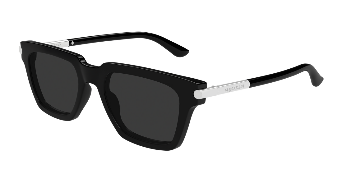 Solglasögon alexander mcqueen am0519s 001 negro rectangular / squared masculino storlek 52mm - Huvudvy
