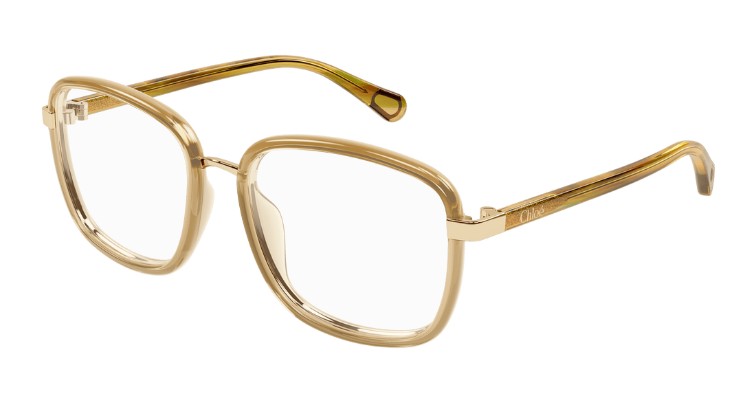 Glasögon chloé cc0025o 002 marron square infantil storlek 49mm - Huvudvy