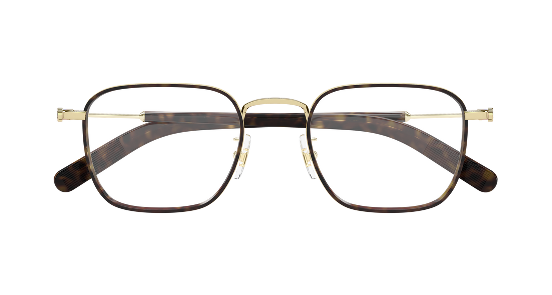 Occhiali da vista montblanc mb0424o 003 dorado rectangular / squared masculino taglia 50mm - Vista dettagliata