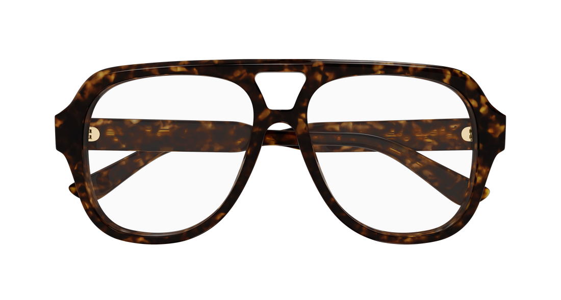 Óculos graduados chloé ch0339o 002 havana pilot/navigator femenino tamanho 56mm - Vista de detalhe