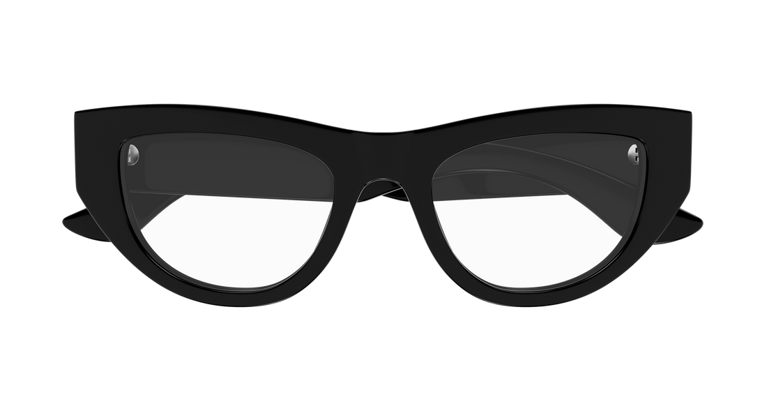 Occhiali da vista alexander mcqueen am0512o 001 negro cat eye femenino taglia 51mm - Vista dettagliata