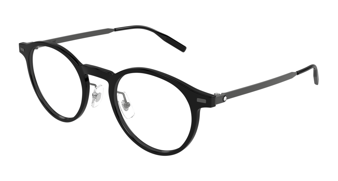 Occhiali da vista montblanc mb0426o 001 negro round/oval/panthos masculino taglia 48mm - Vista principale
