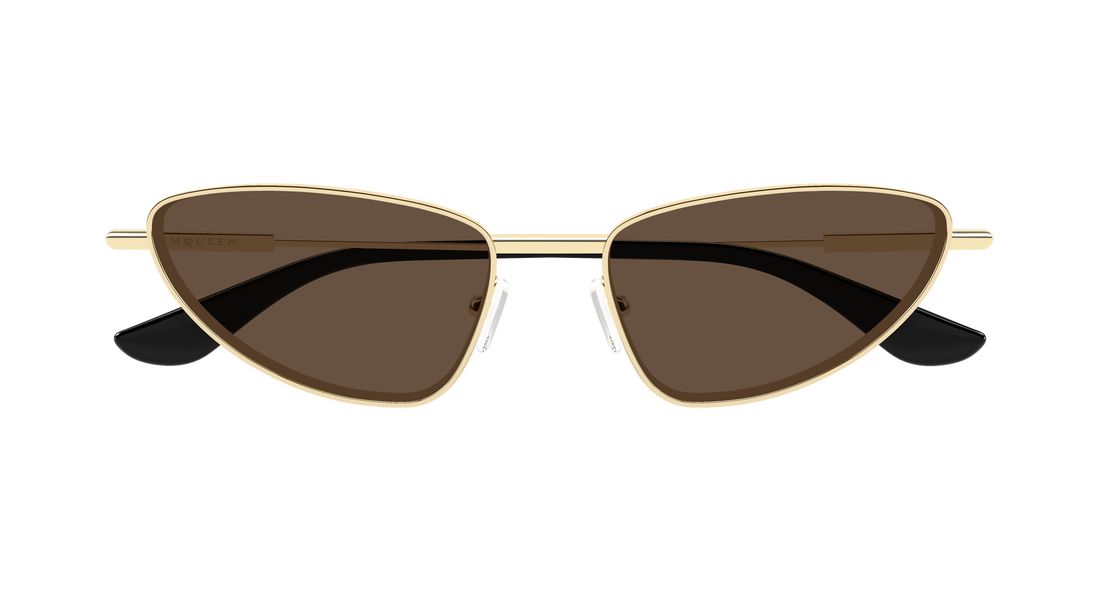 Solglasögon alexander mcqueen am0522s 002 dorado cat eye femenino storlek 56mm - Detaljvy