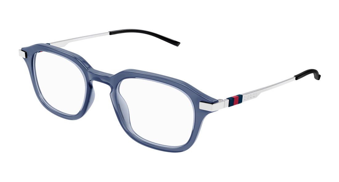 Óculos graduados gucci gg1891o 004 azul square masculino tamanho 49mm - Vista principal