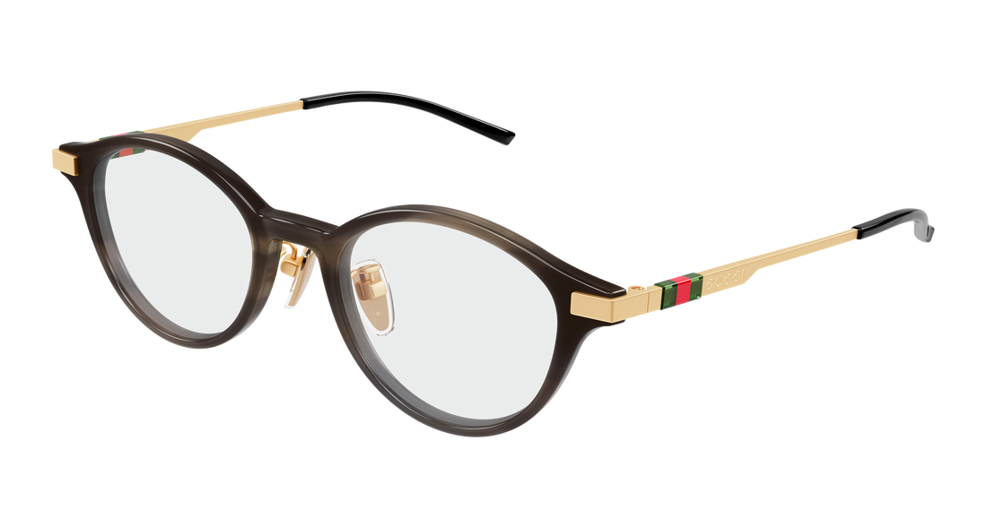 Prescription glasses gucci gg2000oj 004 havana round/oval/panthos femenino size 48mm - Main view