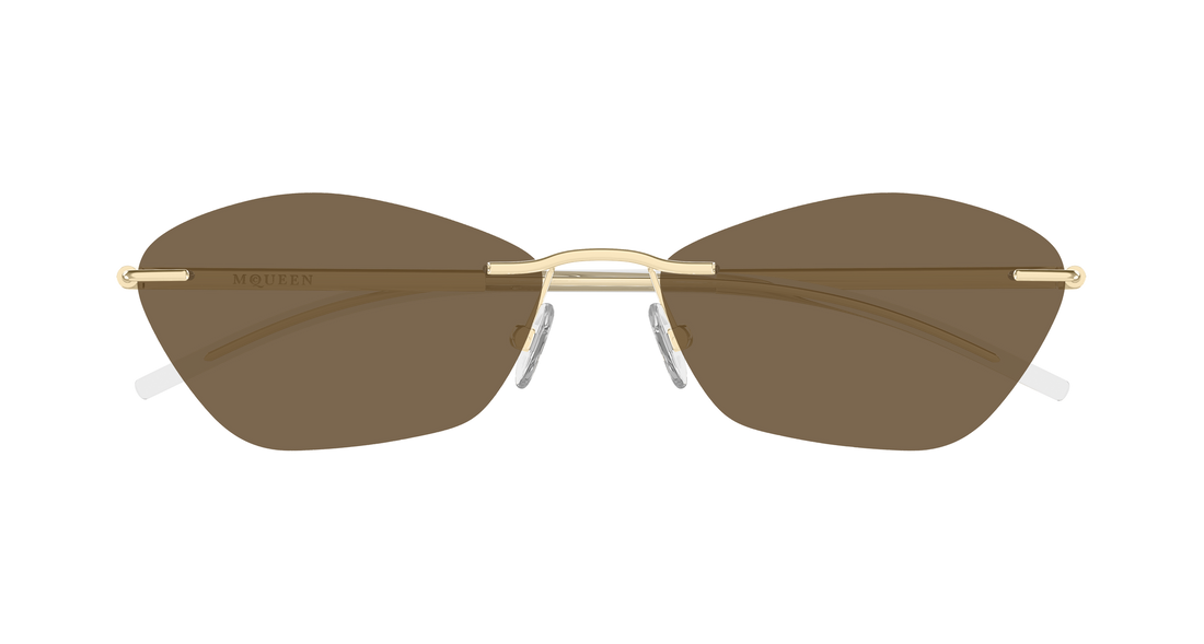Solglasögon alexander mcqueen am0525s 002 dorado geometric unisex storlek 57mm - Detaljvy
