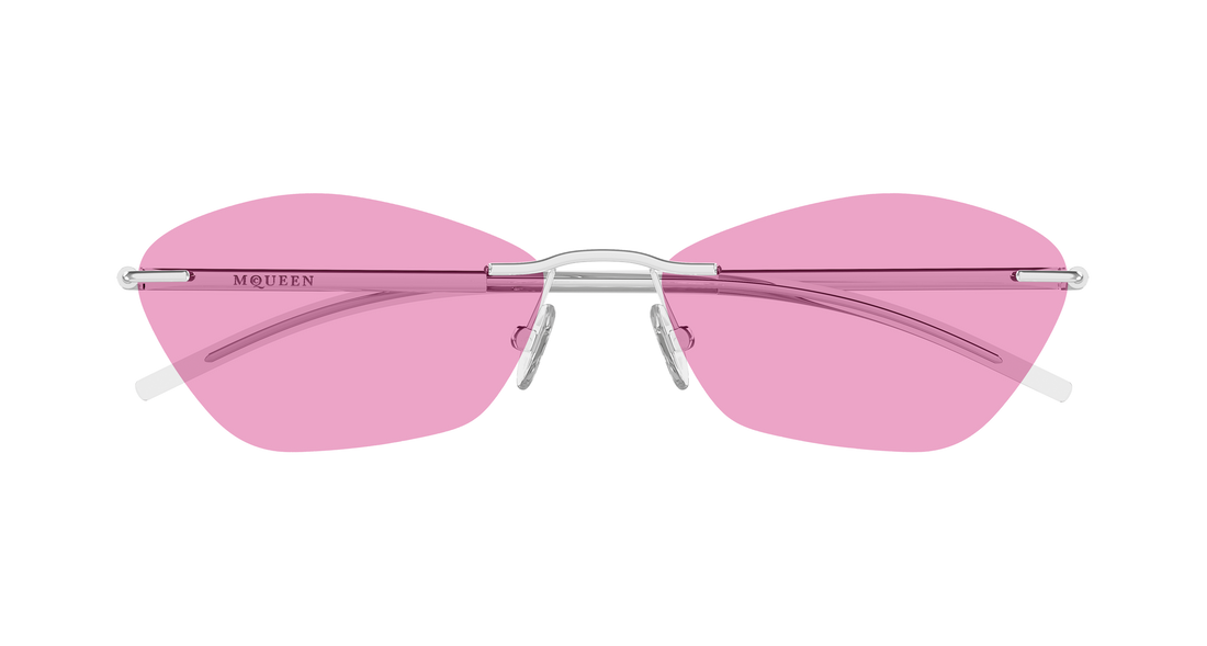 Solglasögon alexander mcqueen am0525s 004 plateado geometric unisex storlek 57mm - Detaljvy