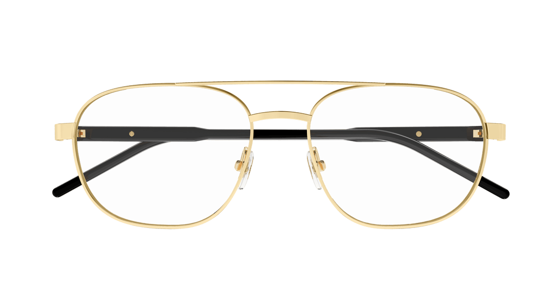 Óculos graduados gucci gg1800o 001 dorado square masculino tamanho 56mm - Vista de detalhe